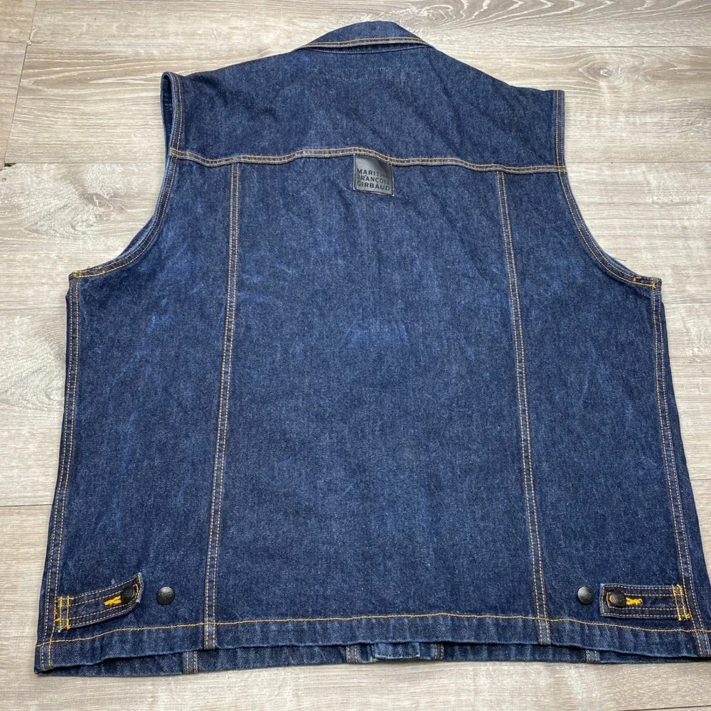 Marithe Francois Girbaud Denim Vest Mens XXL Blue Vintage Streetwear Casual